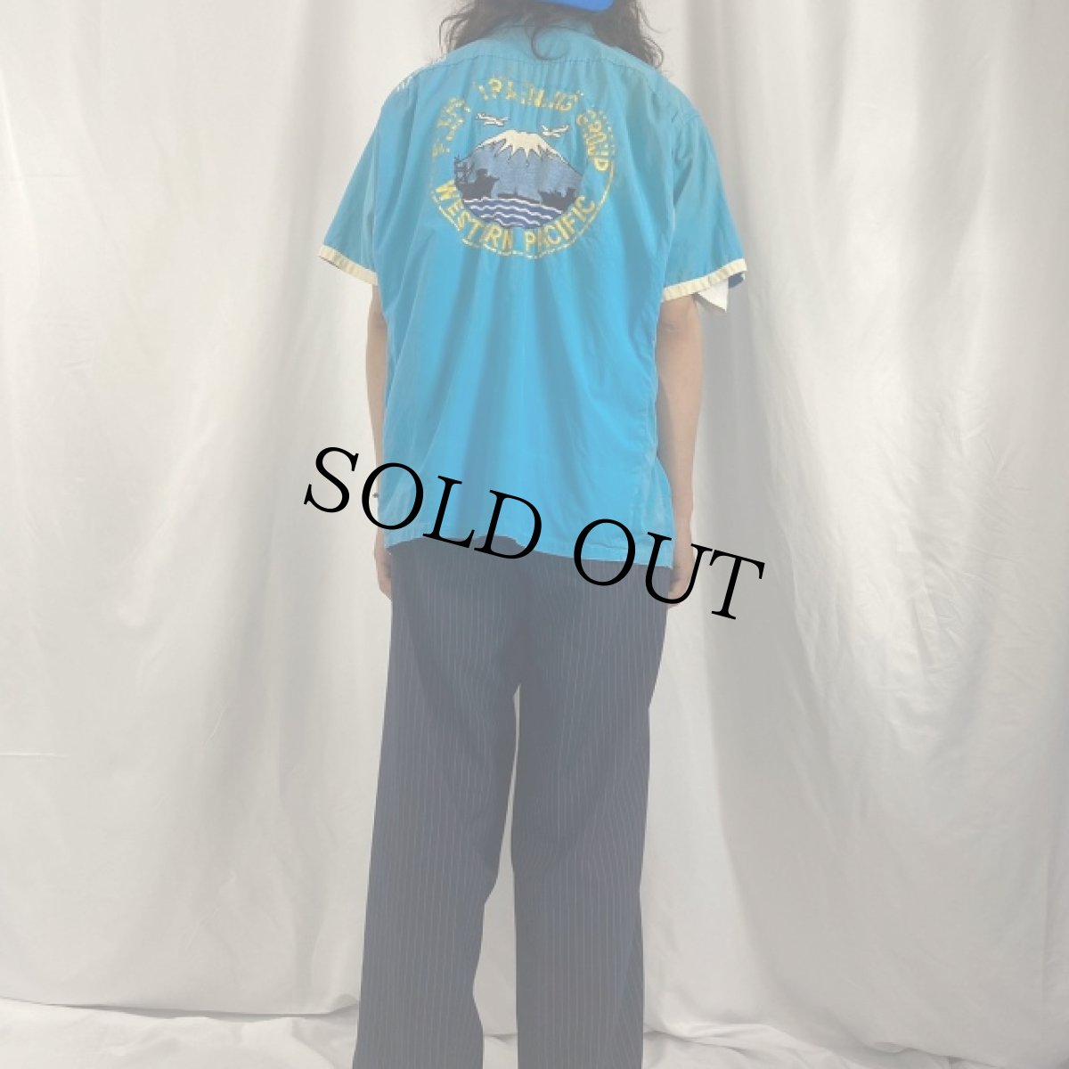 画像4: 60's "Bob×バブ FLEET TRAINING GROUP" スーベニアボーリングシャツ (4)