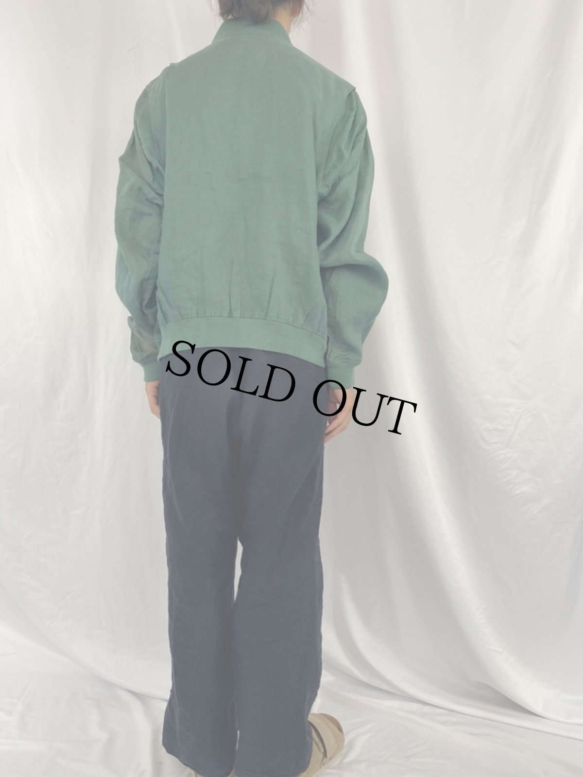 画像4: 90's POLO Ralph Lauren USA製 リネン ジップジャケット L (4)