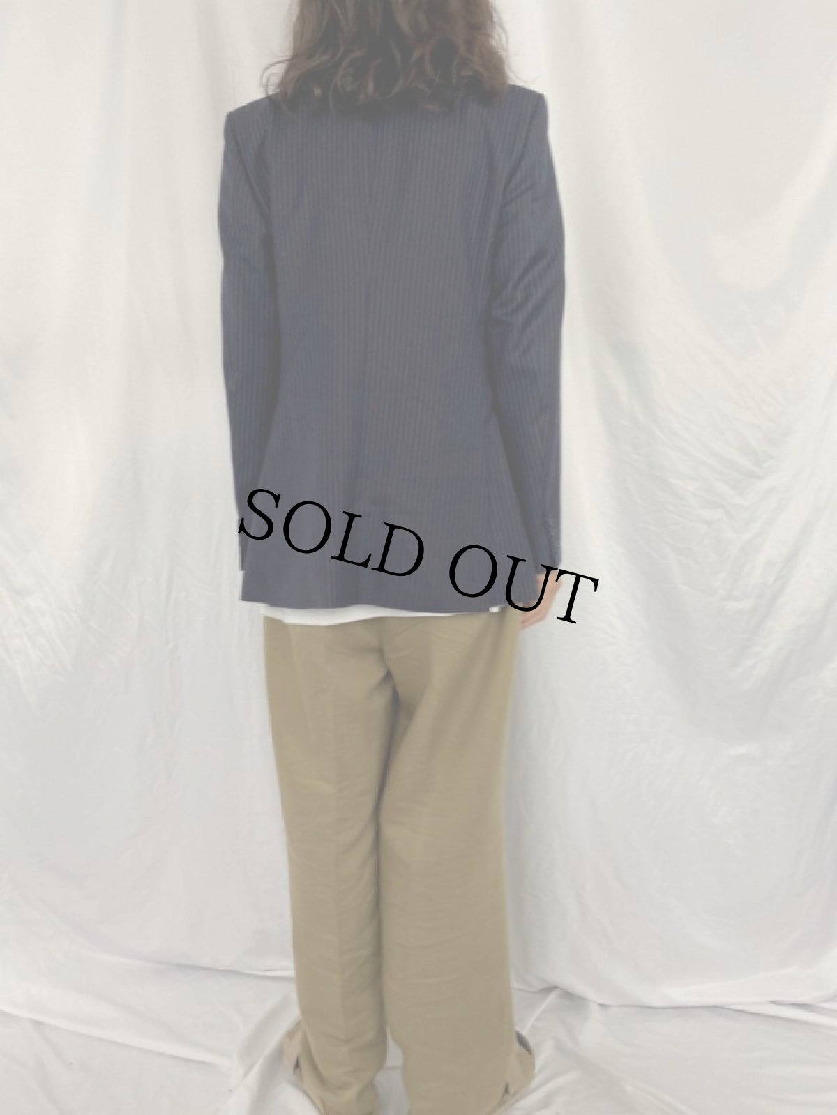 画像4: 80〜90's Yves Saint-Lauren FRANCE製 ペンシルストライプ柄 テーラードジャケット 42R DEADSTOCK (4)