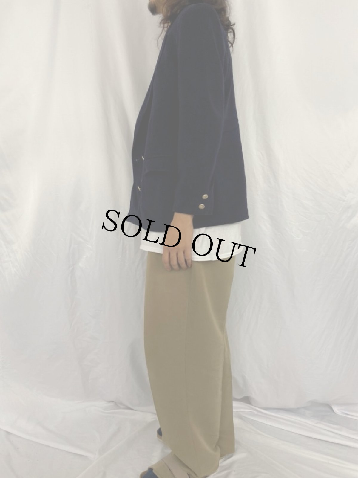 画像3: 90's Burberrys SPAIN製 ウールカシミアメルトン ダブルブレストテーラードジャケット (3)