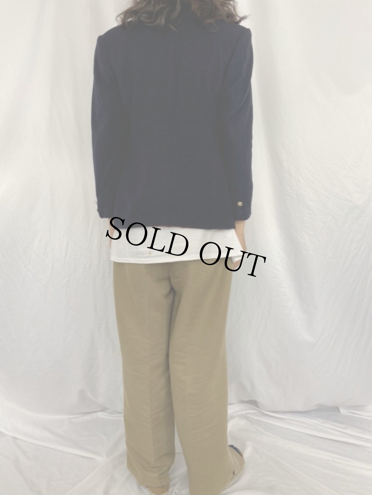 画像4: 90's Burberrys SPAIN製 ウールカシミアメルトン ダブルブレストテーラードジャケット (4)