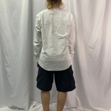画像4: 80's Yves Saint-Lauren ロゴ刺繍 ドレスシャツ (4)