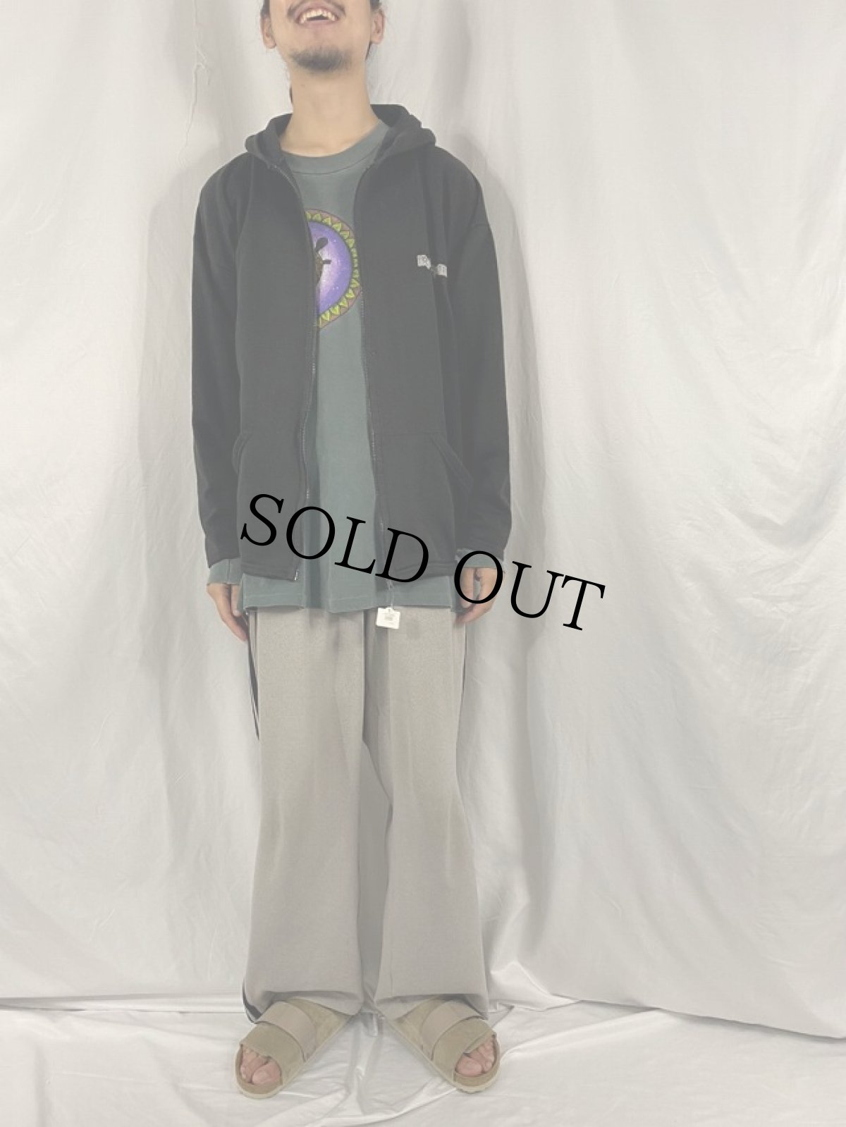 画像2: 80's IRON MAIDEN ヘヴィメタルバンドプリント ジップパーカー (2)