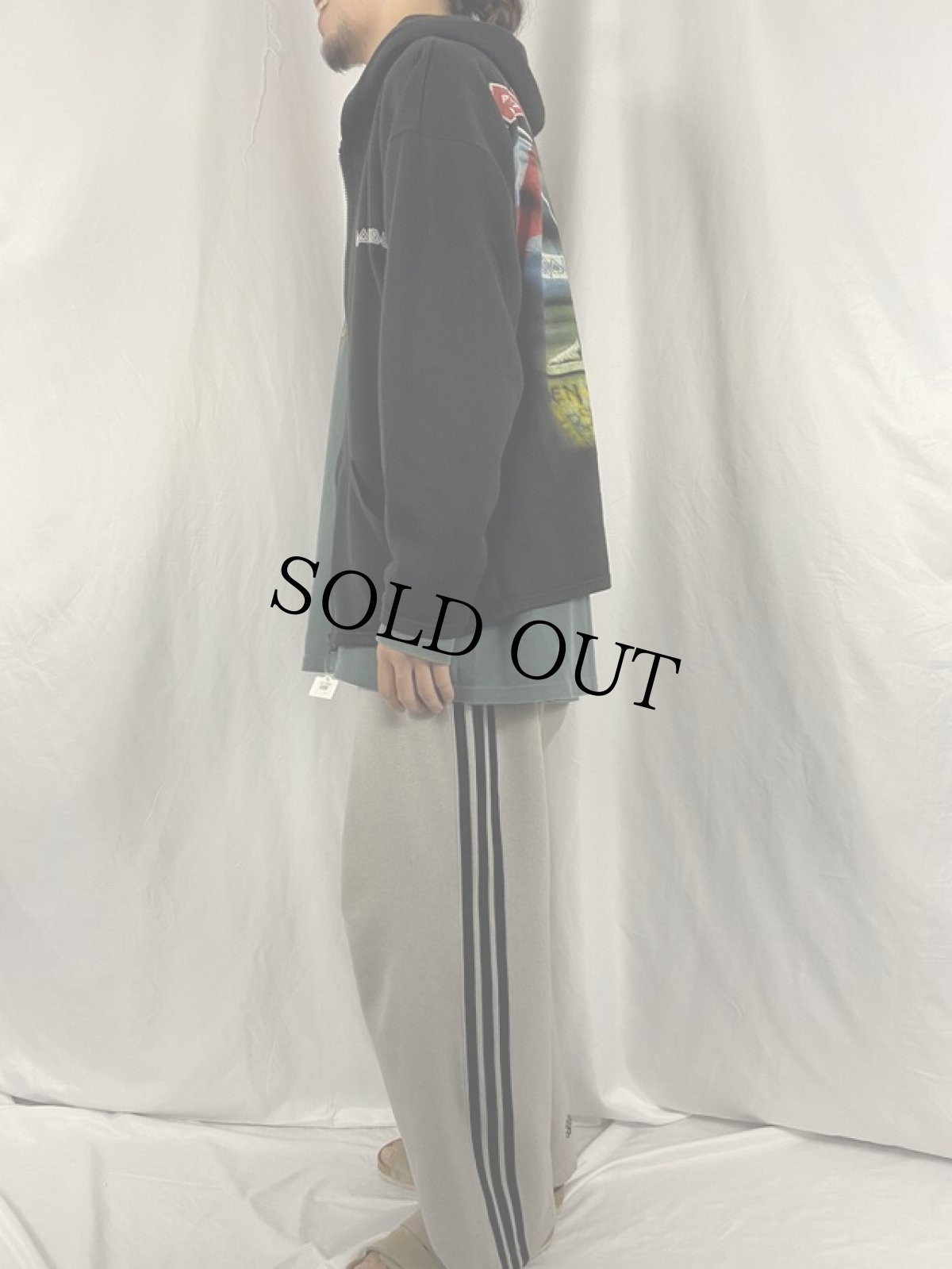 画像3: 80's IRON MAIDEN ヘヴィメタルバンドプリント ジップパーカー (3)