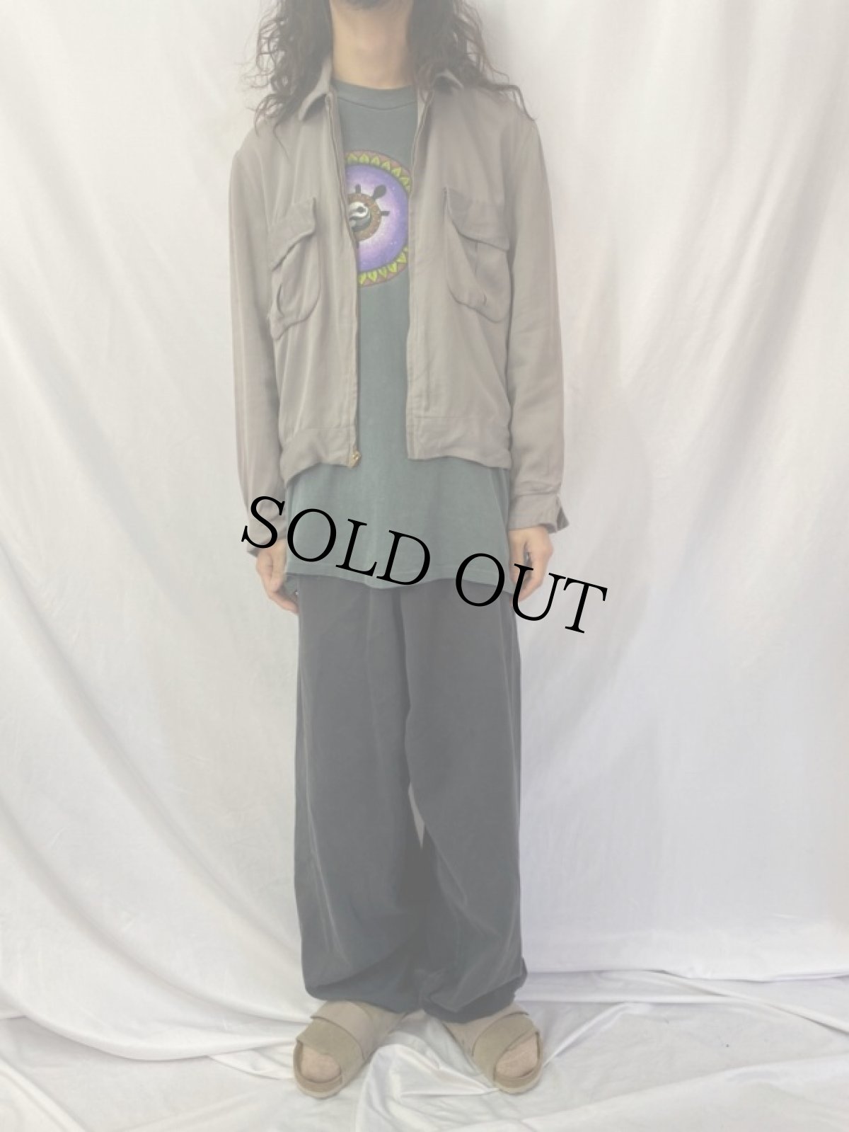 画像2: 60's HERCULES レーヨンギャバジンジャケット M (2)