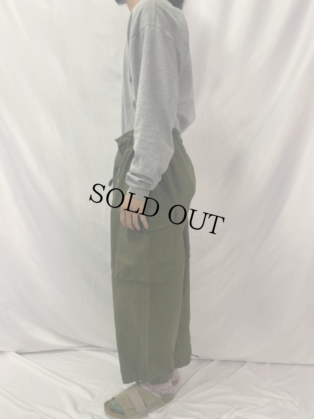 画像3: 80's カナダ軍 ウィンドオーバーパンツ SHORT-LARGE (3)