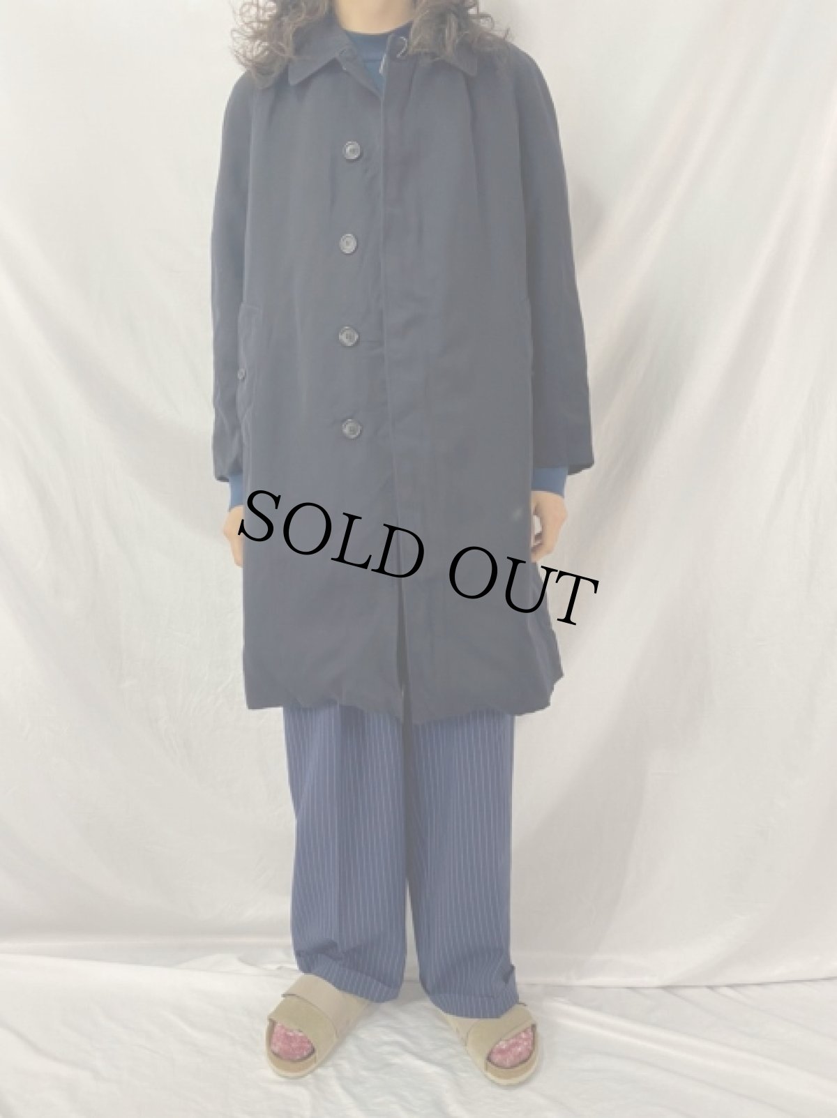 画像2: 80〜90's Burberrys ENGLAND製 "BURELLA" ウールギャバジン ステンカラーコート SIZE48 (2)