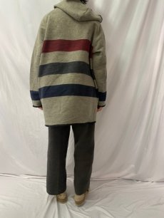 画像4: 70's WOOLRICH ボーダー柄 メルトン フードコート  (4)