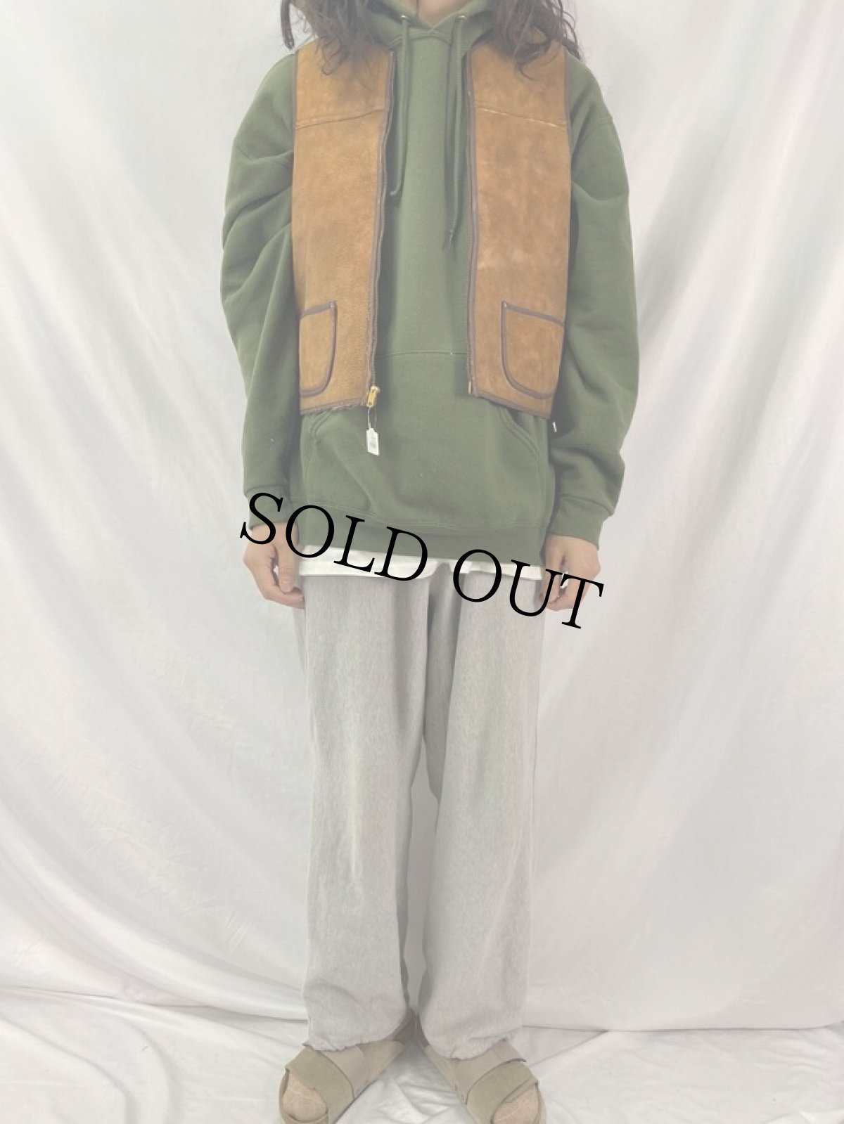 画像2: 60's ムートンベスト M (2)