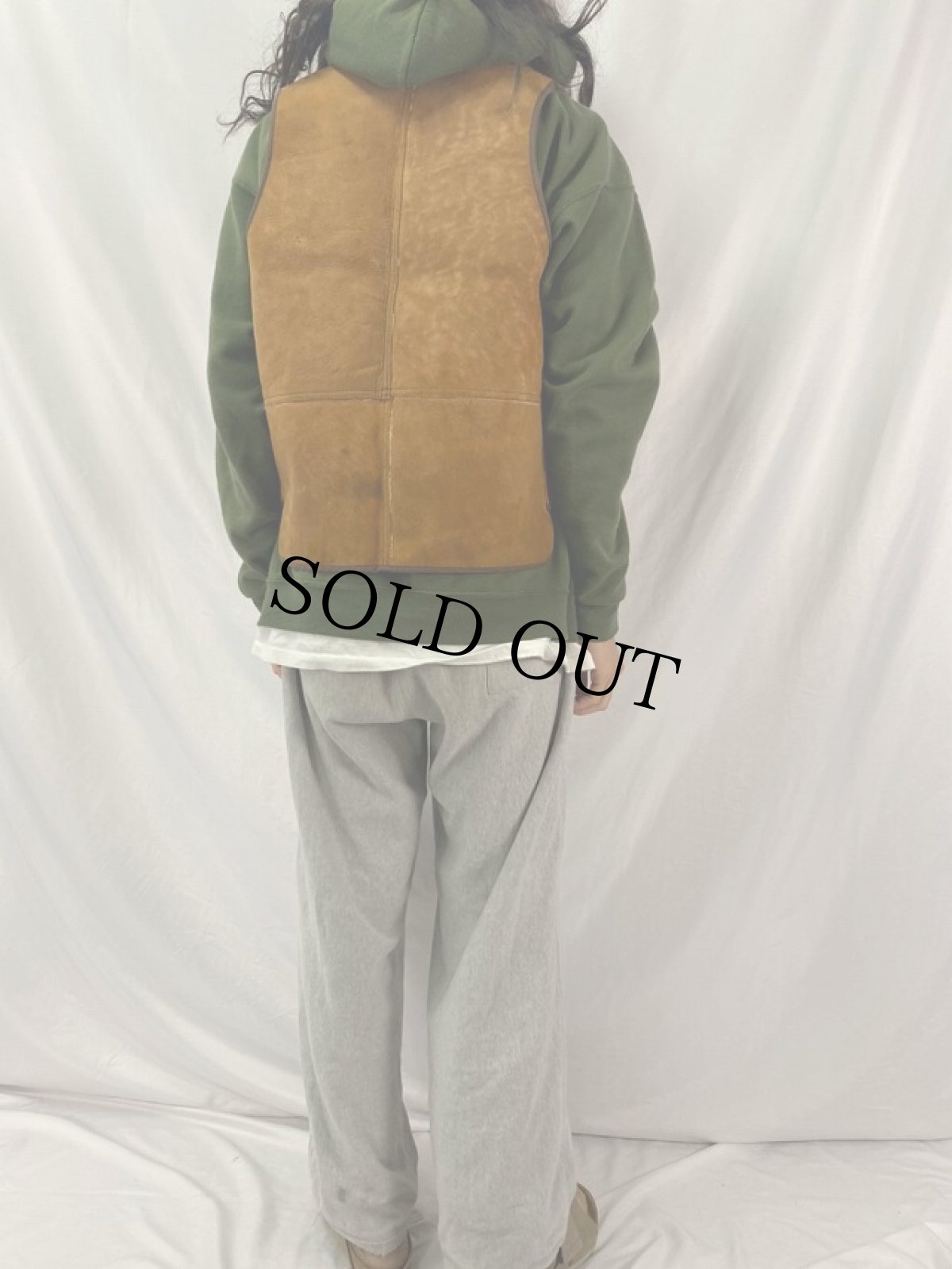 画像4: 60's ムートンベスト M (4)