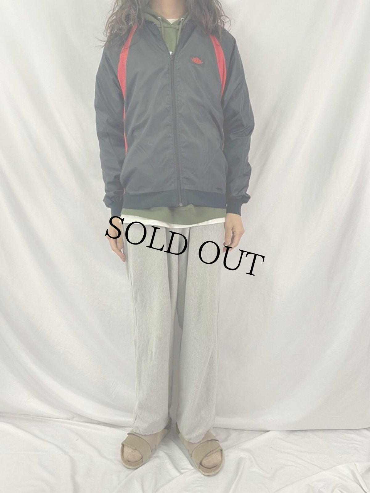 画像2: 80's NIKE 紺タグ AIR JORDAN ウィングロゴ ナイロンジャケット L (2)