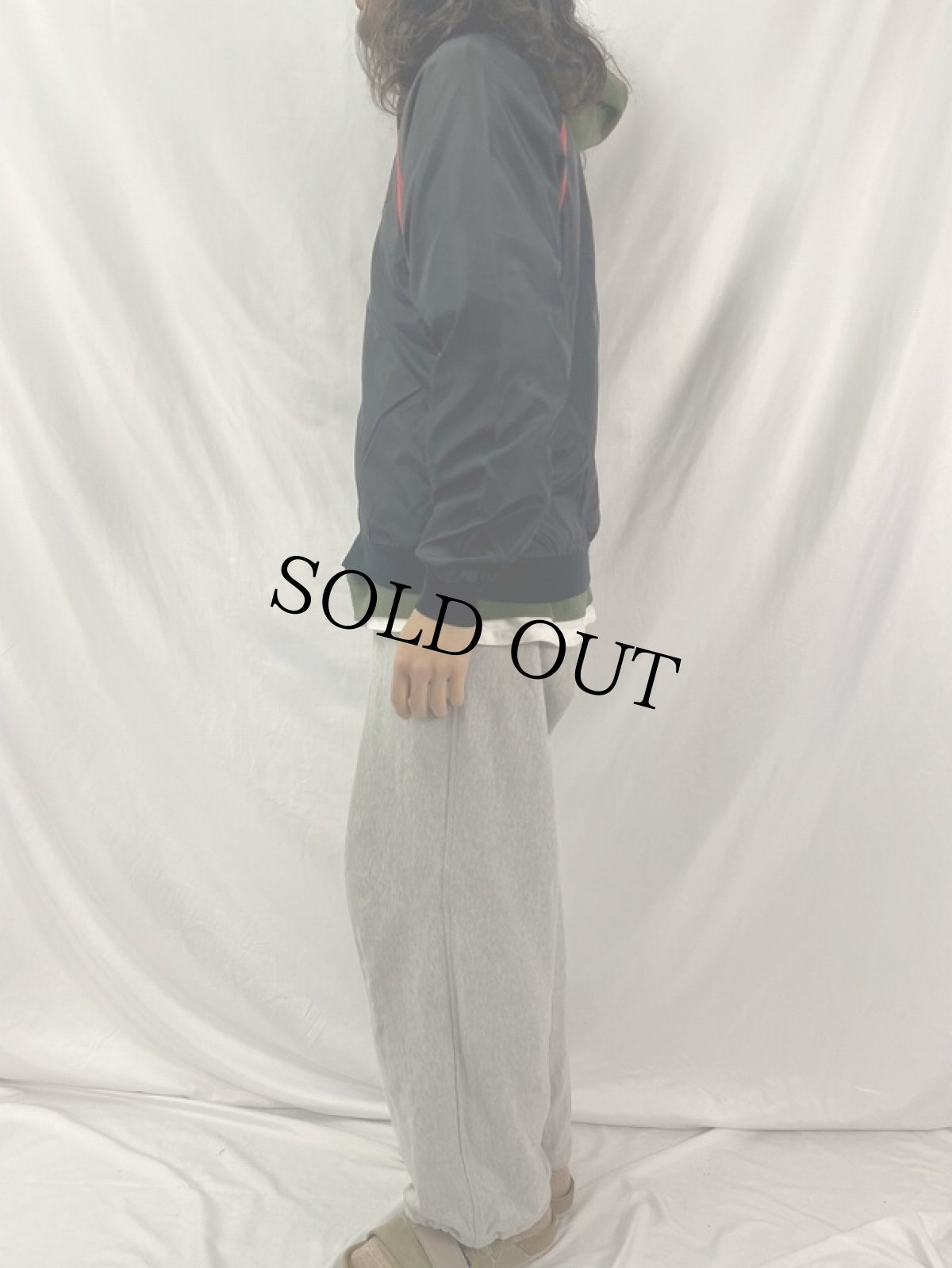 画像3: 80's NIKE 紺タグ AIR JORDAN ウィングロゴ ナイロンジャケット L (3)