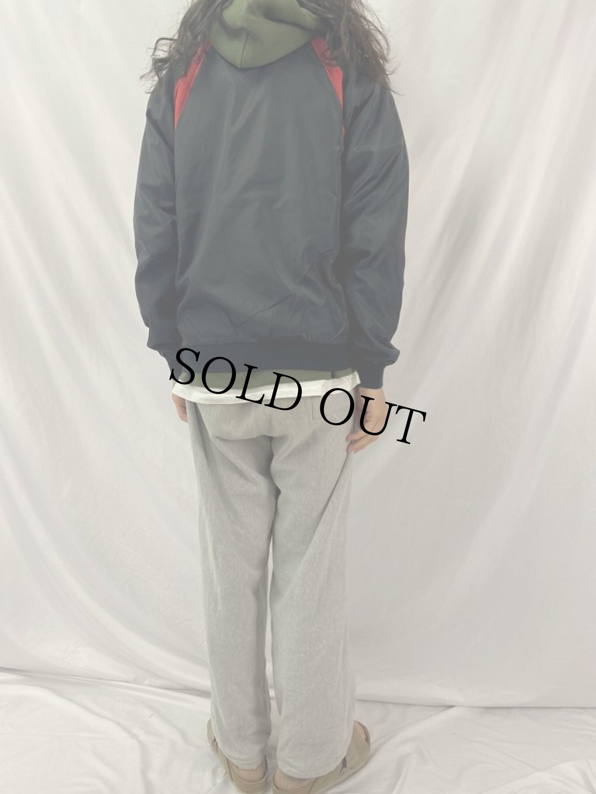 画像4: 80's NIKE 紺タグ AIR JORDAN ウィングロゴ ナイロンジャケット L (4)