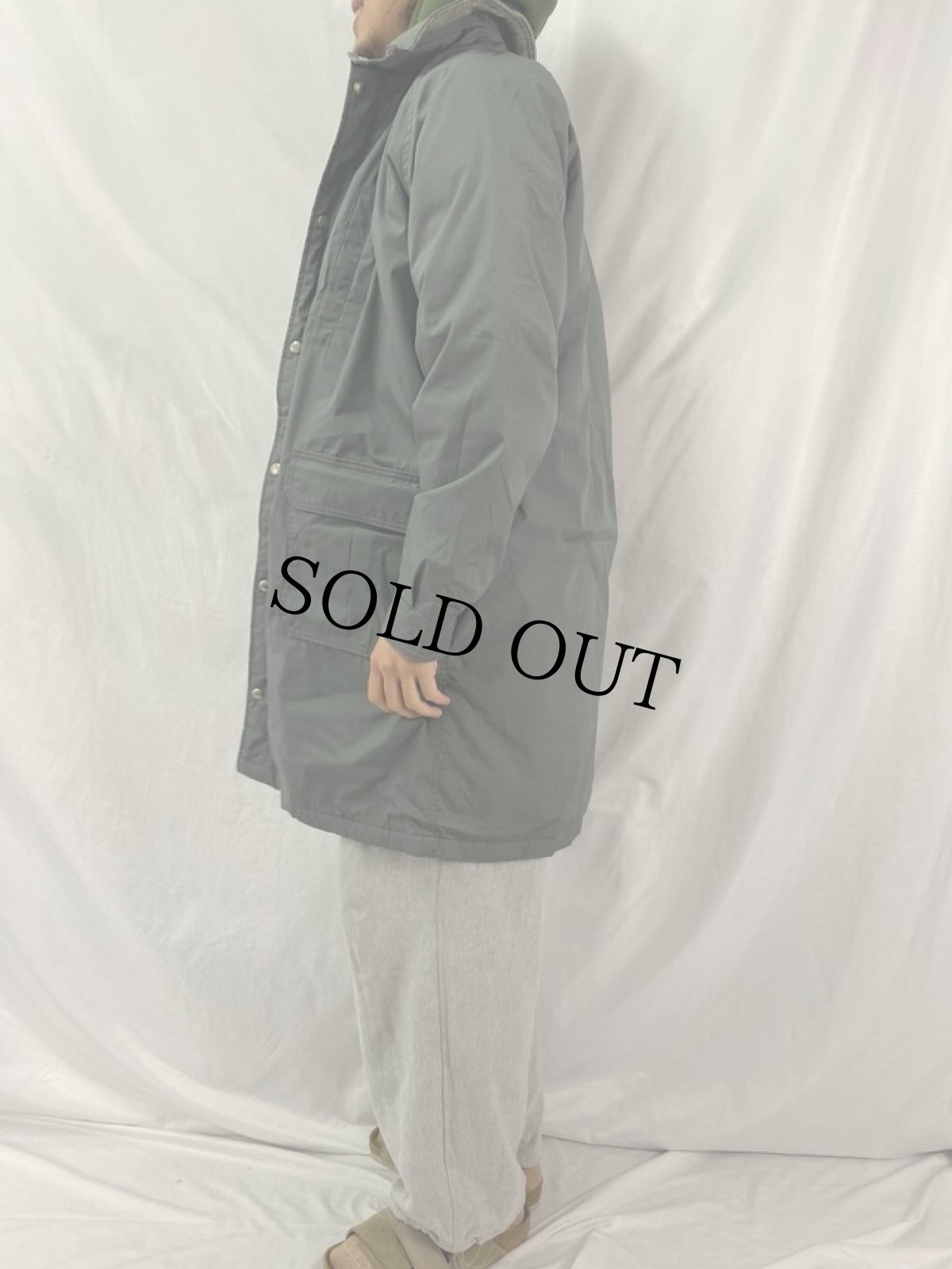 画像3: 80's L.L.Bean USA製 ツイードライナー ストームコート M (3)