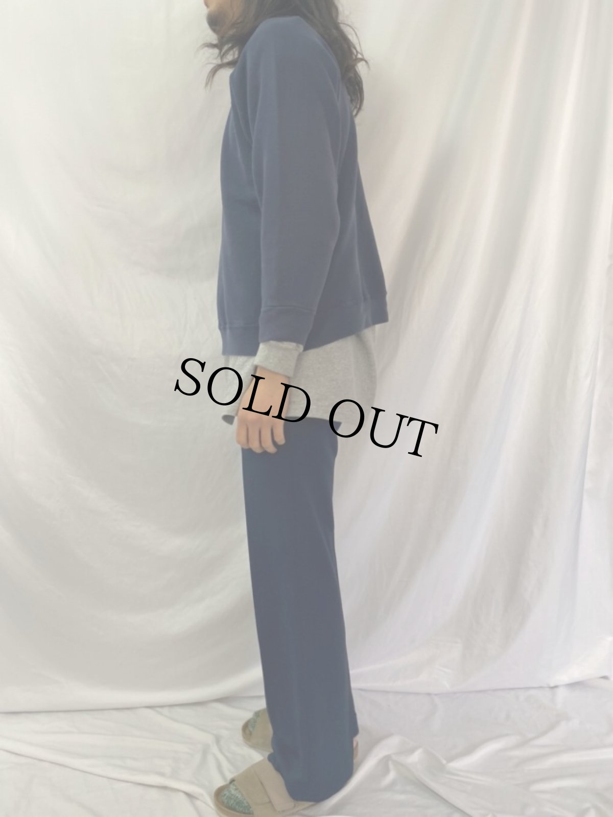 画像3: 80's Champion REVERSE WEAVE USA製 トリコタグ ラグランスウェット 無地 XL (3)