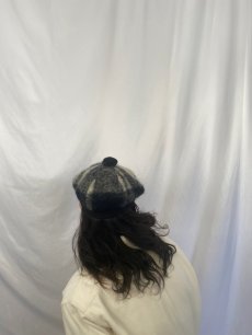 画像4: ポンポン付き モヘアニットベレー帽 (4)