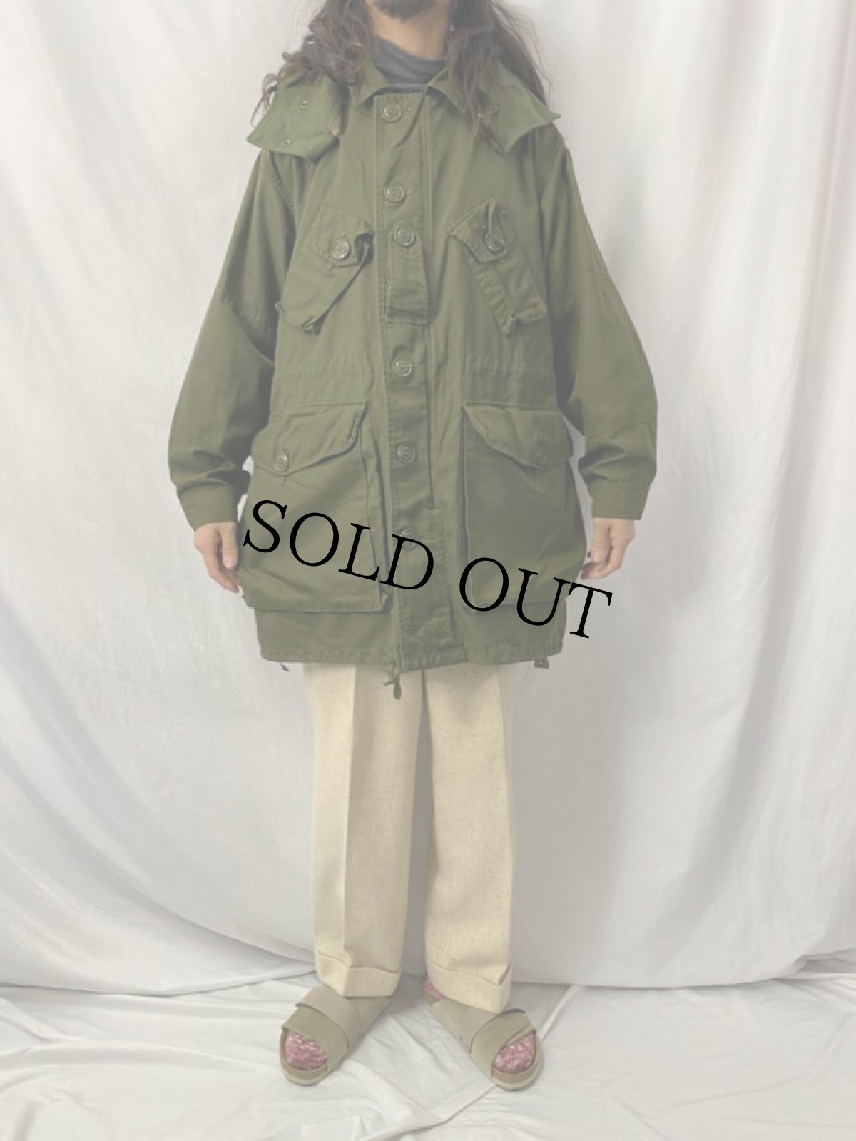 画像2: 90's CANADIAN ARMED FORCE ECW フード付き コンバットパーカー Short-Medium (2)