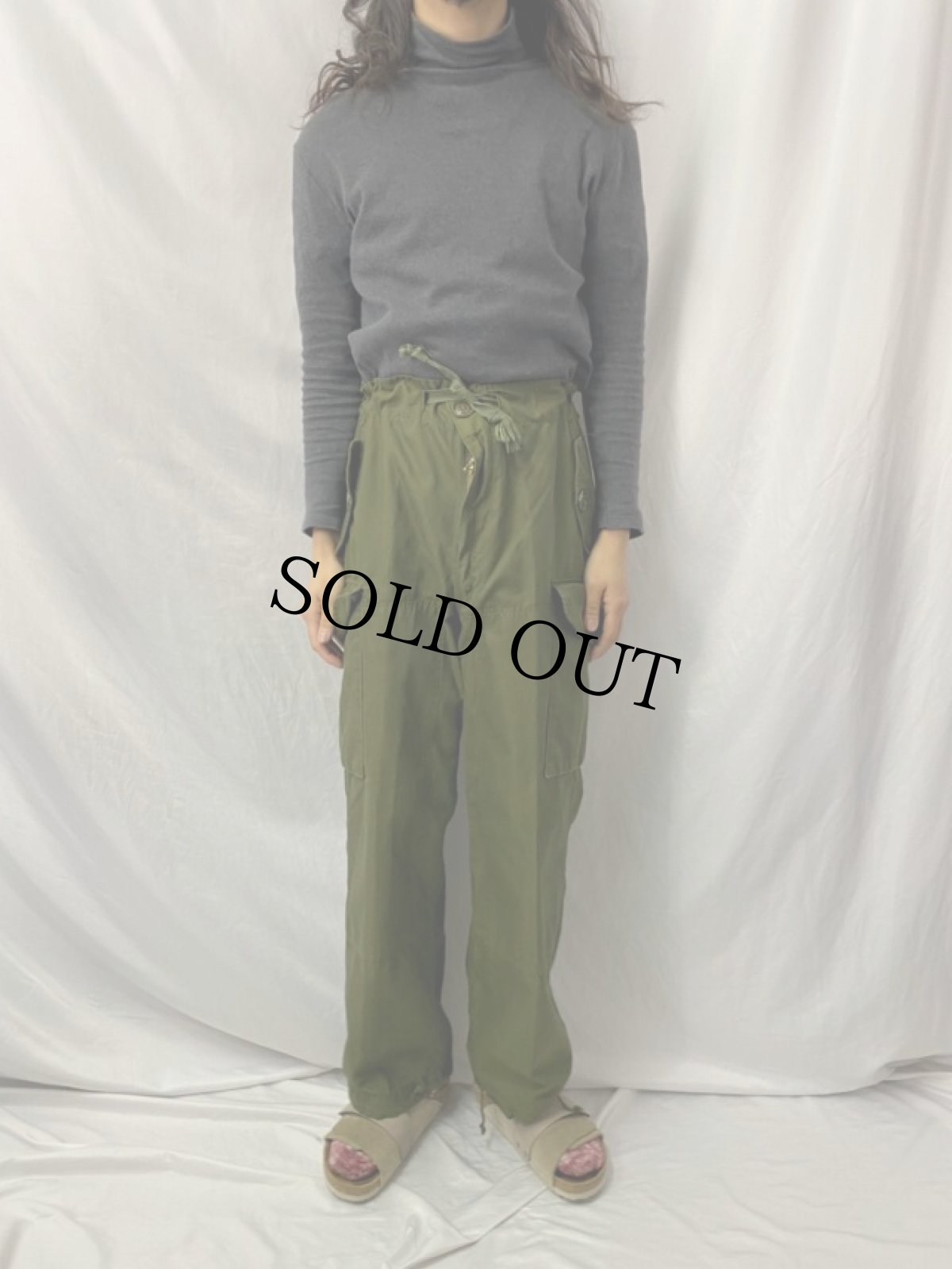 画像2: 80's カナダ軍 ウィンドオーバーパンツ REGULAR-SMALL (2)