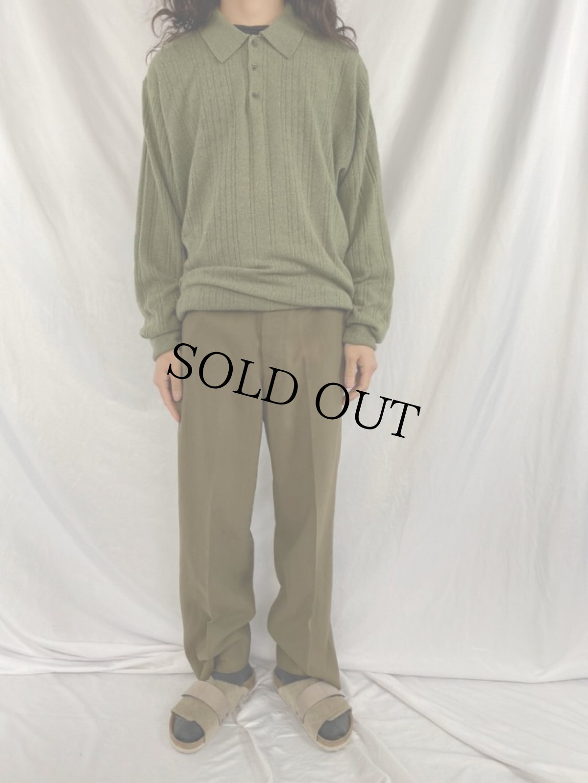 画像2: 50's Canadian Army サマーウールスラックス W31 (2)