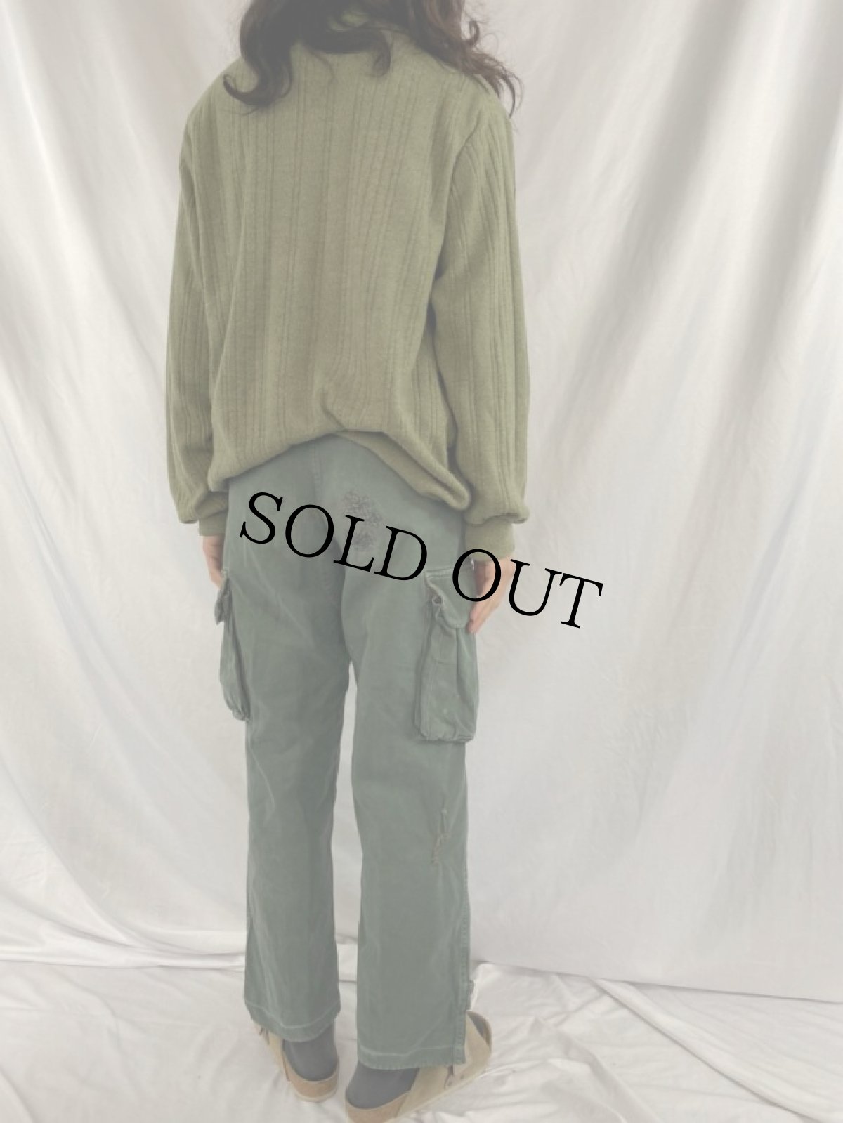 画像4: 50's French Army M-47 コットンツイル カーゴパンツ W28 (4)