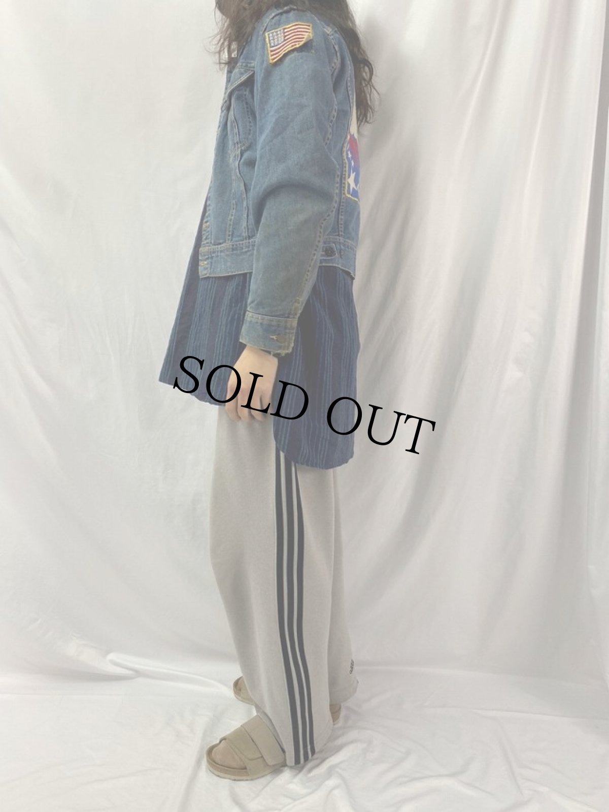 画像4: 70's Lee USA製 "USA" 国旗ワッペン付き デニムジャケット (4)