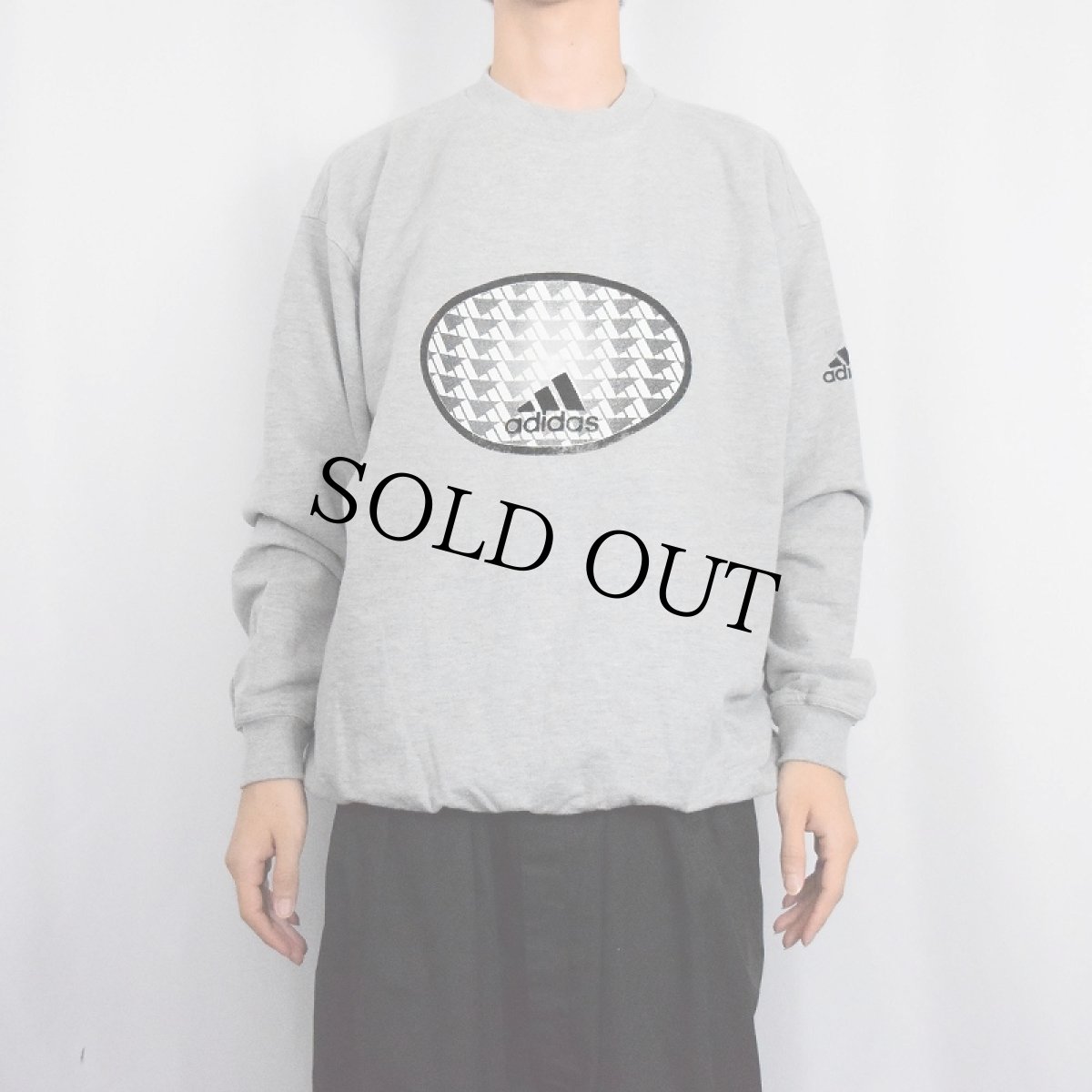 画像2: adidas ロゴプリントスウェット L (2)