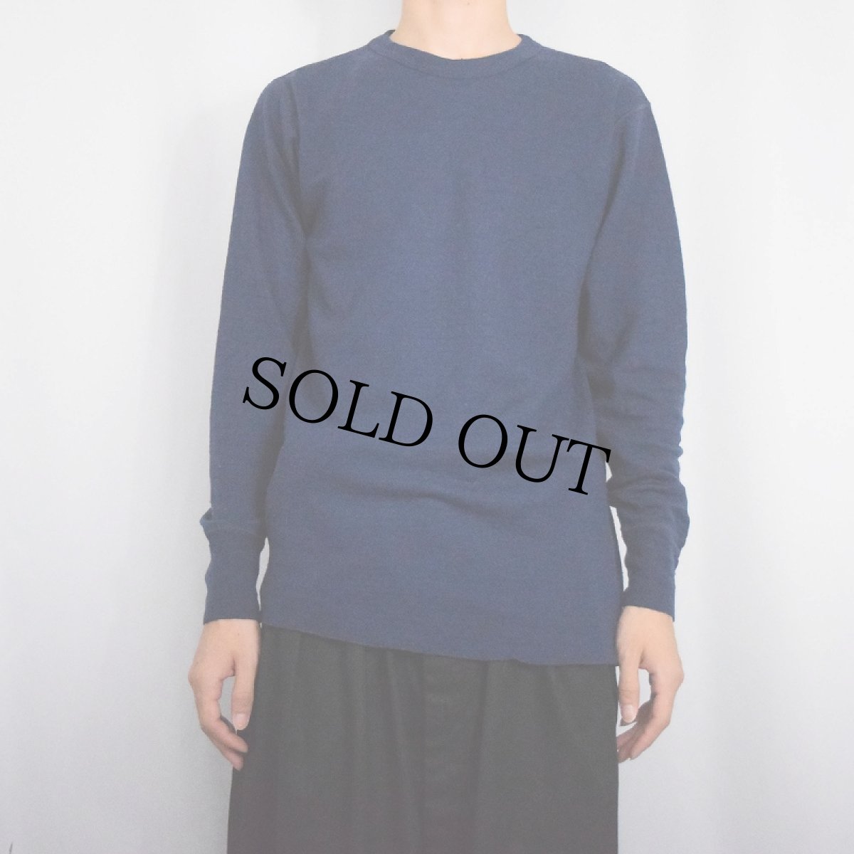 画像2: 90's duofold USA製 無地 2PLYカットソー NAVY M (2)