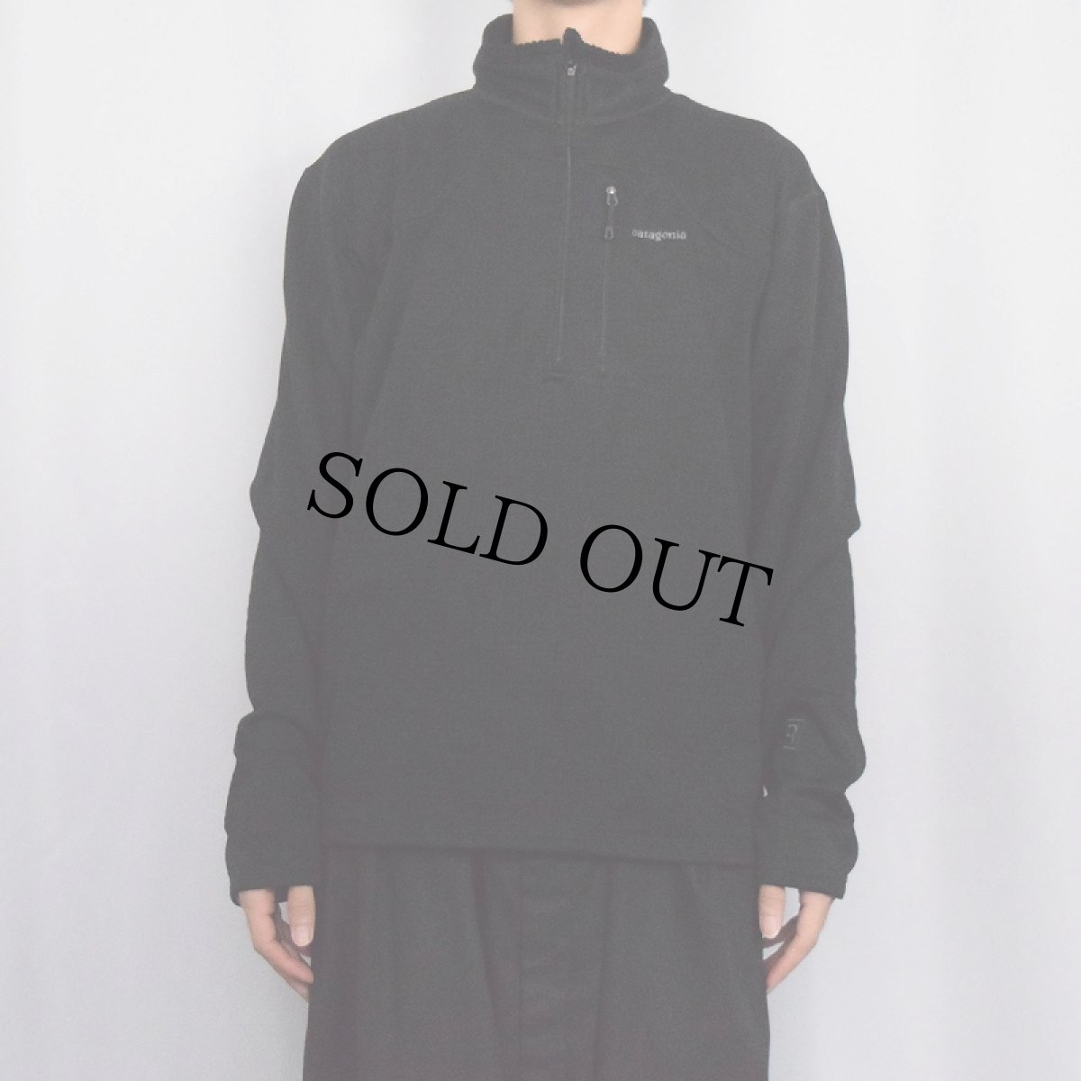 画像2: 2000's patagonia Rシリーズ R1 POLARTEC フリースプルオーバージャケット BLACK L (2)
