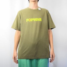 画像2: 【SALE】 90〜2000's POPWAR USA製 スケートブランド ロゴプリントTシャツ L (2)