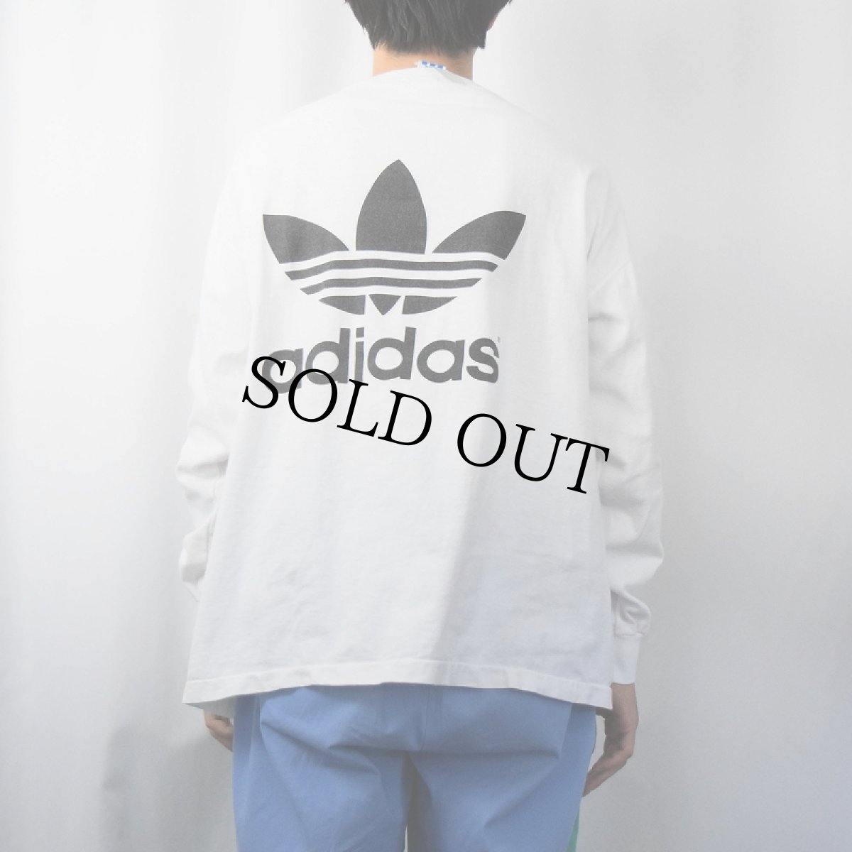 画像4: 90's adidas USA製 ロゴプリントロンT L (4)