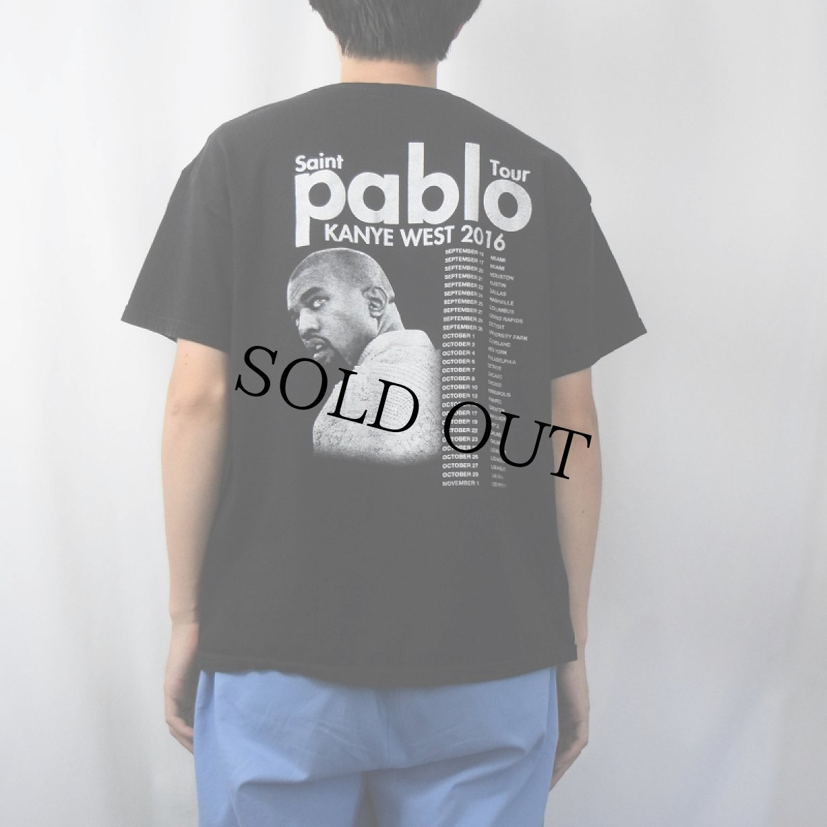 画像4: KANYE WEST "SAINT PABLO TOUR" ヒップホップTシャツ BLACK (4)