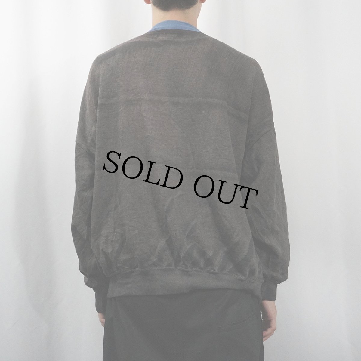 画像3: 80's Reebok SPORT ブリーチ 切り替えデザインスウェット XL (3)