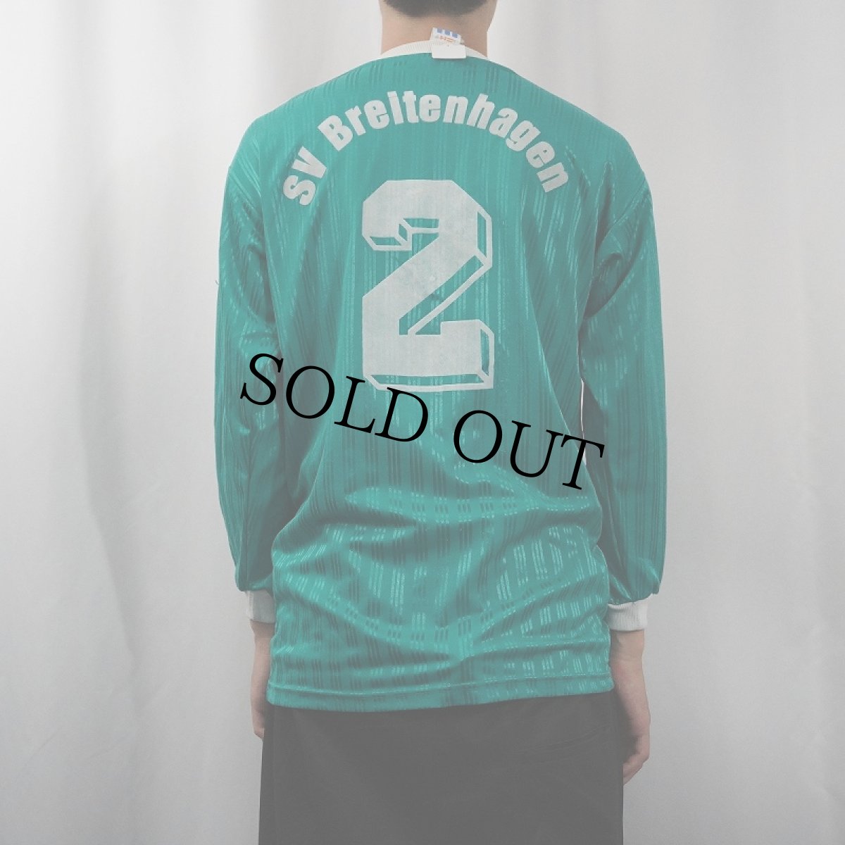 画像4: 80's adidas England製 "SPORT-SHOP M.Scheibel Calbe/Saale" フロッキープリントゲームシャツ (4)