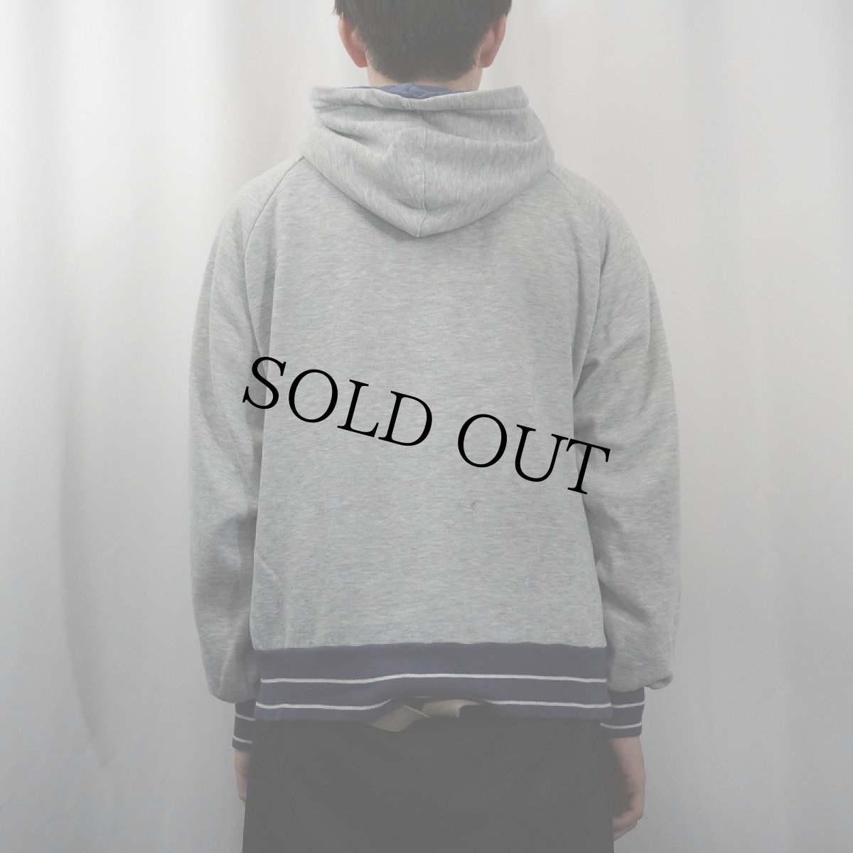 画像3: 80's NIKE 紺タグ サイドライン スウェットジップパーカー L (3)