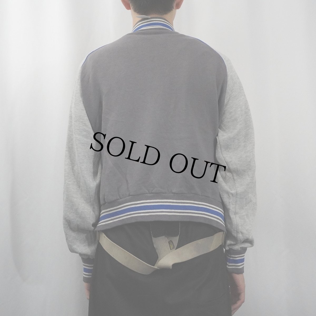 画像3: 80's NIKE 紺タグ ロゴ刺繍 スウェットジャケット L (3)