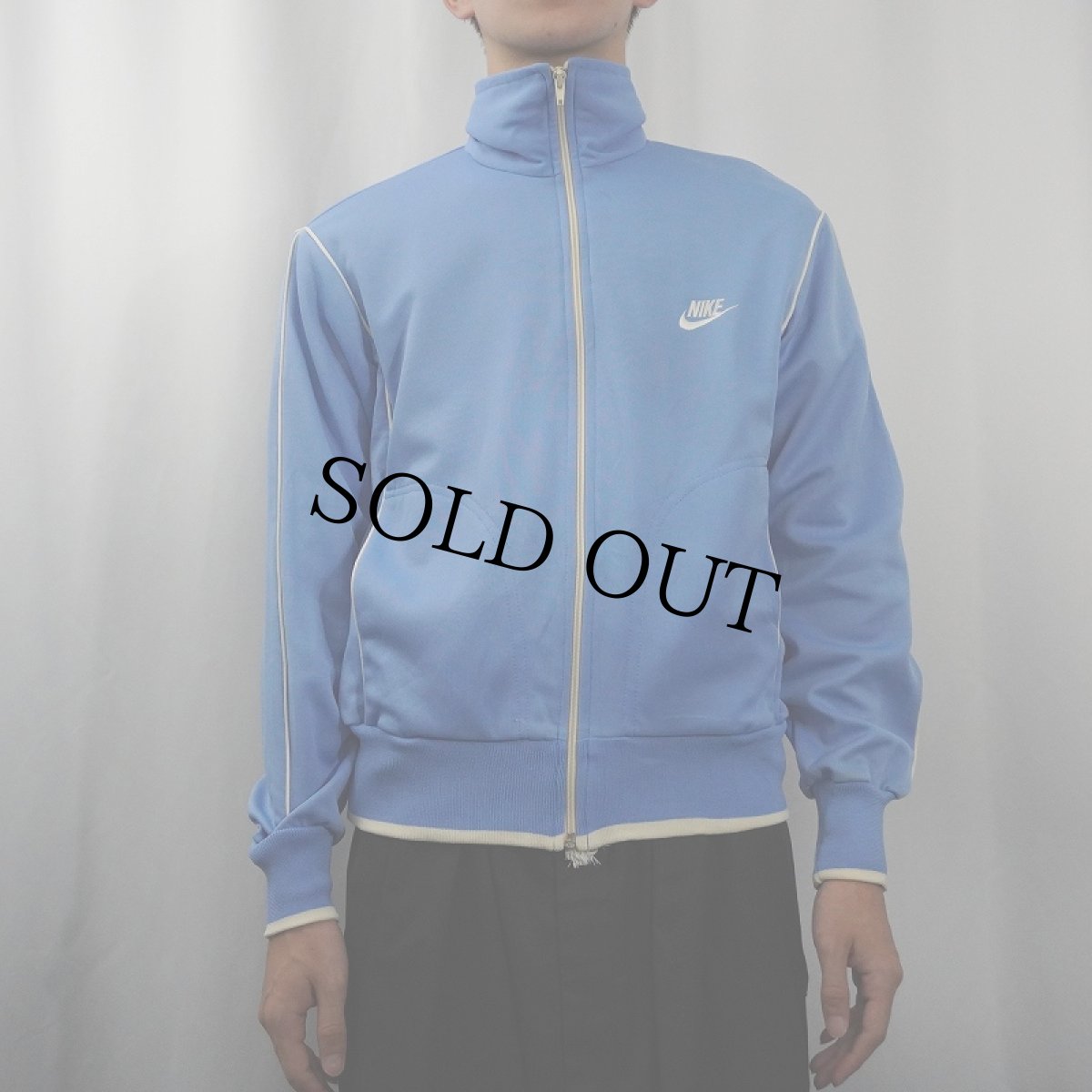 画像2: 70〜80's NIKE ロゴ刺繍 トラックジャケット L (2)
