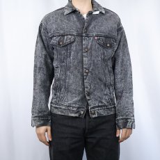 画像2: Levi's ケミカルウォッシュ ブラックデニムジャケット (2)