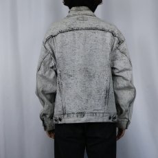画像3: 80's Levi's 70507 USA製 ケミカルウォッシュ ブラックデニムジャケット XL (3)