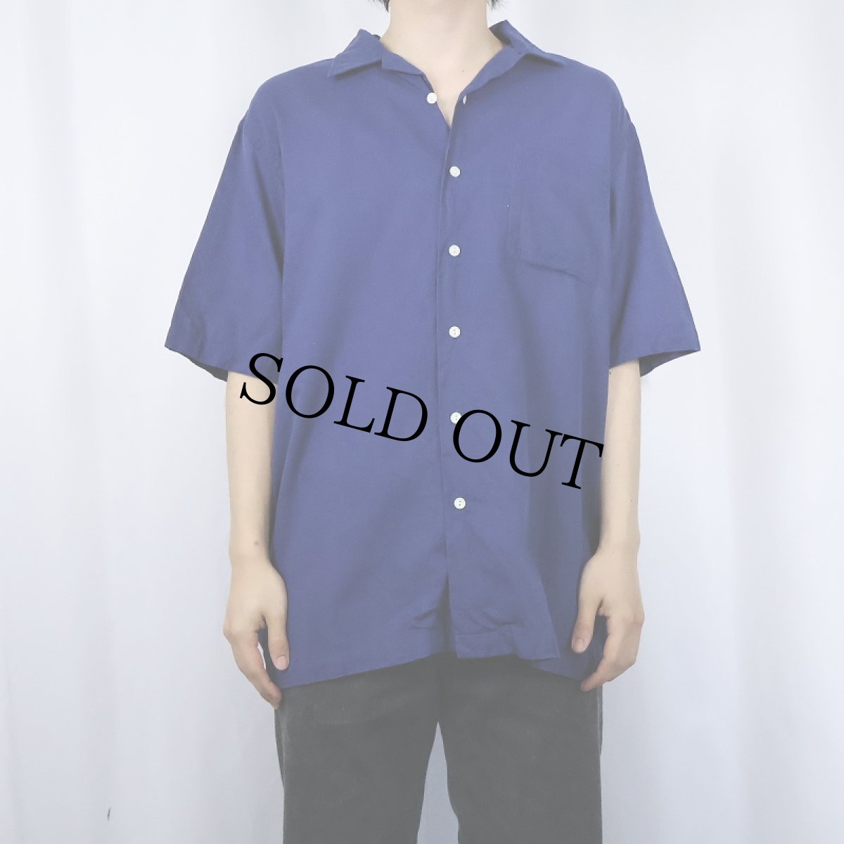 画像2: POLO Ralph Lauren "CALDWELL" コットンオープンカラーシャツ L (2)