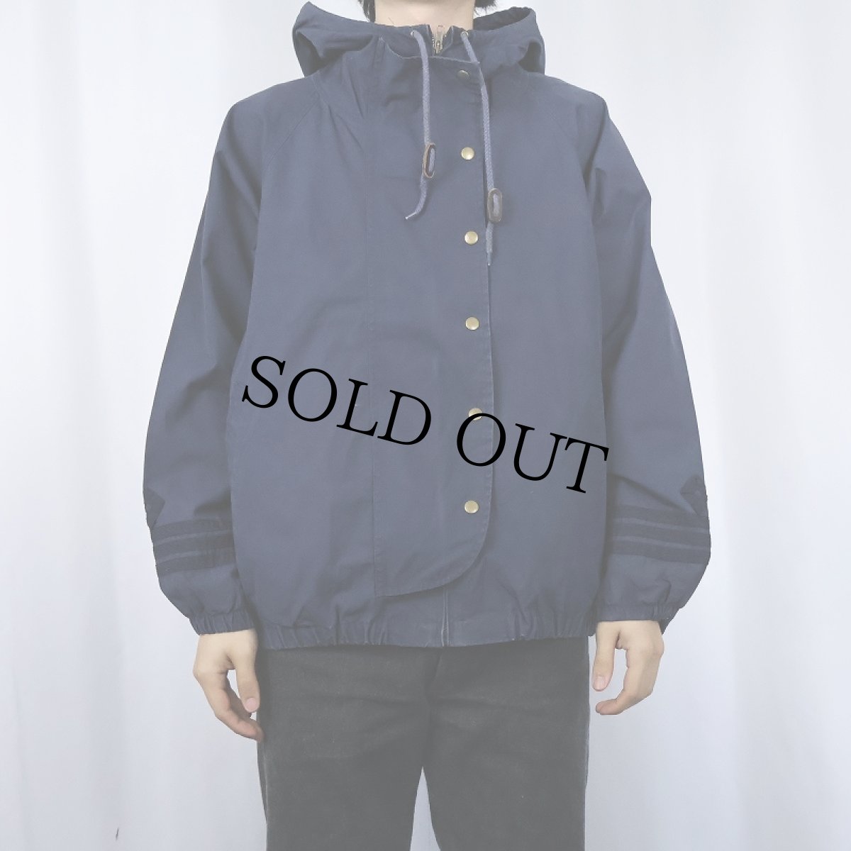 画像2: 90's POLO Ralph Lauren コットンマウンテンパーカー NAVY M (2)