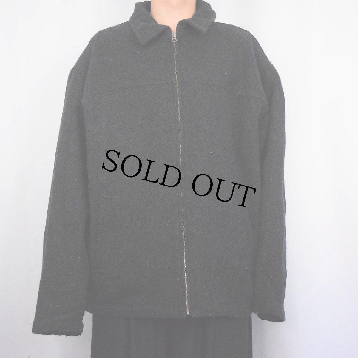 画像2: GAP ウール×ナイロン ジップジャケット XL (2)