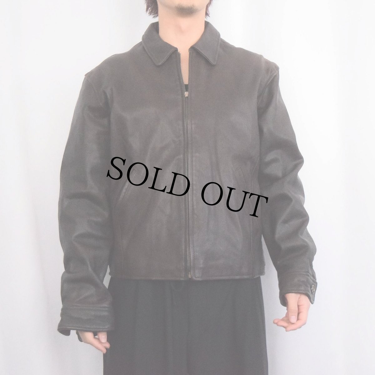 画像2: 90's J.CREW レザージャケット S (2)