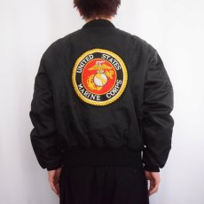 画像6: UNITED STATES MARINE CORPS "MA-1 TYPE" フライトジャケット BLACK M (6)