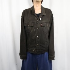 画像2: 90's Levi's 70598 USA製 ブラックデニムジャケット L (2)
