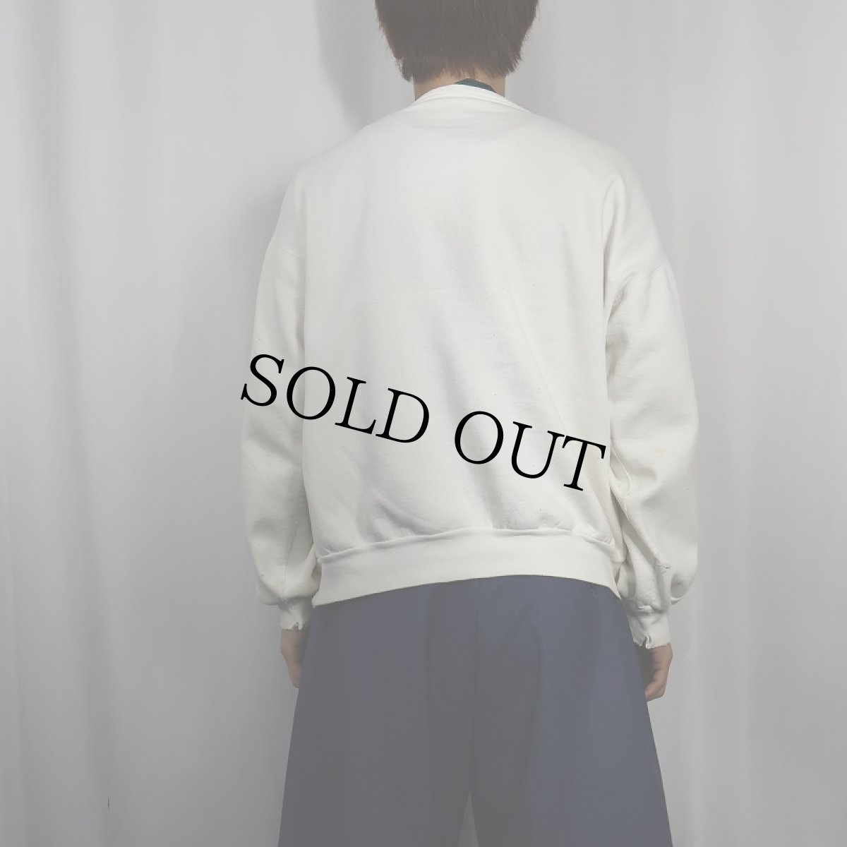 画像3: 80's〜 ABERCROMBIE&FITCH 前Vプリントスウェット (3)