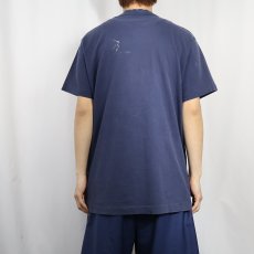 画像3: 90's Frank Lloyd Wright USA製 "FROZEN SPHERES" 建築家 アートプリントTシャツ NAVY L (3)