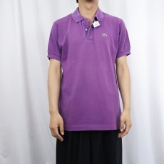 画像2: 70〜80's CHEMISE LACOSTE FRANCE製 鹿の子ポロシャツ SIZE4 (2)