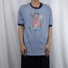 画像3: 70's USA製 "DON'T WITH ME!" ラメプリントリンガーTシャツ XL (3)