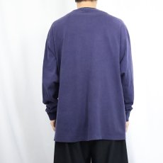 画像3: 90's POLO Ralph Lauren USA製 ロゴ刺繍 ポケットロンT NAVY L (3)