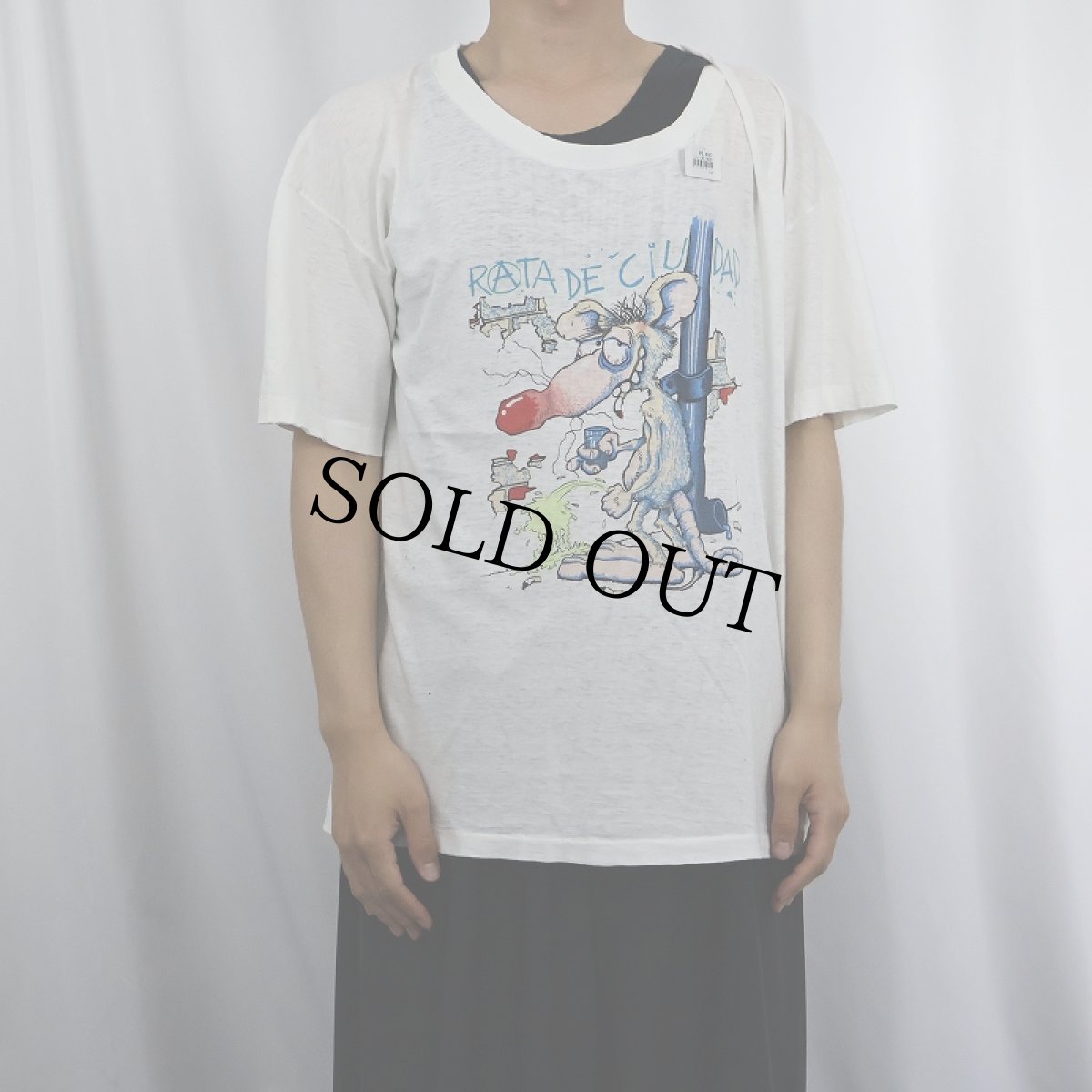 画像2: 70〜80's "RATA DE CIU DAD" イラストプリントTシャツ (2)